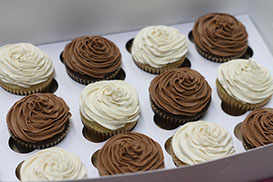 Organic Vegan Cupcakes Chocolate and Vanilla with Butter Cream Frosting by Veganics Catering